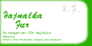 hajnalka fur business card